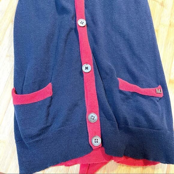 Marc by Marc Jacobs twilight navy multi cardigan silk cotton cashmere blend - Picture 2 of 10